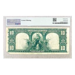 1901 $10 BISON LT UNITED STATES NOTE PMG VF25