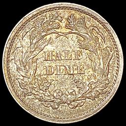 1861 Seated Liberty Half Dime CLOSELY UNCIRCULATED