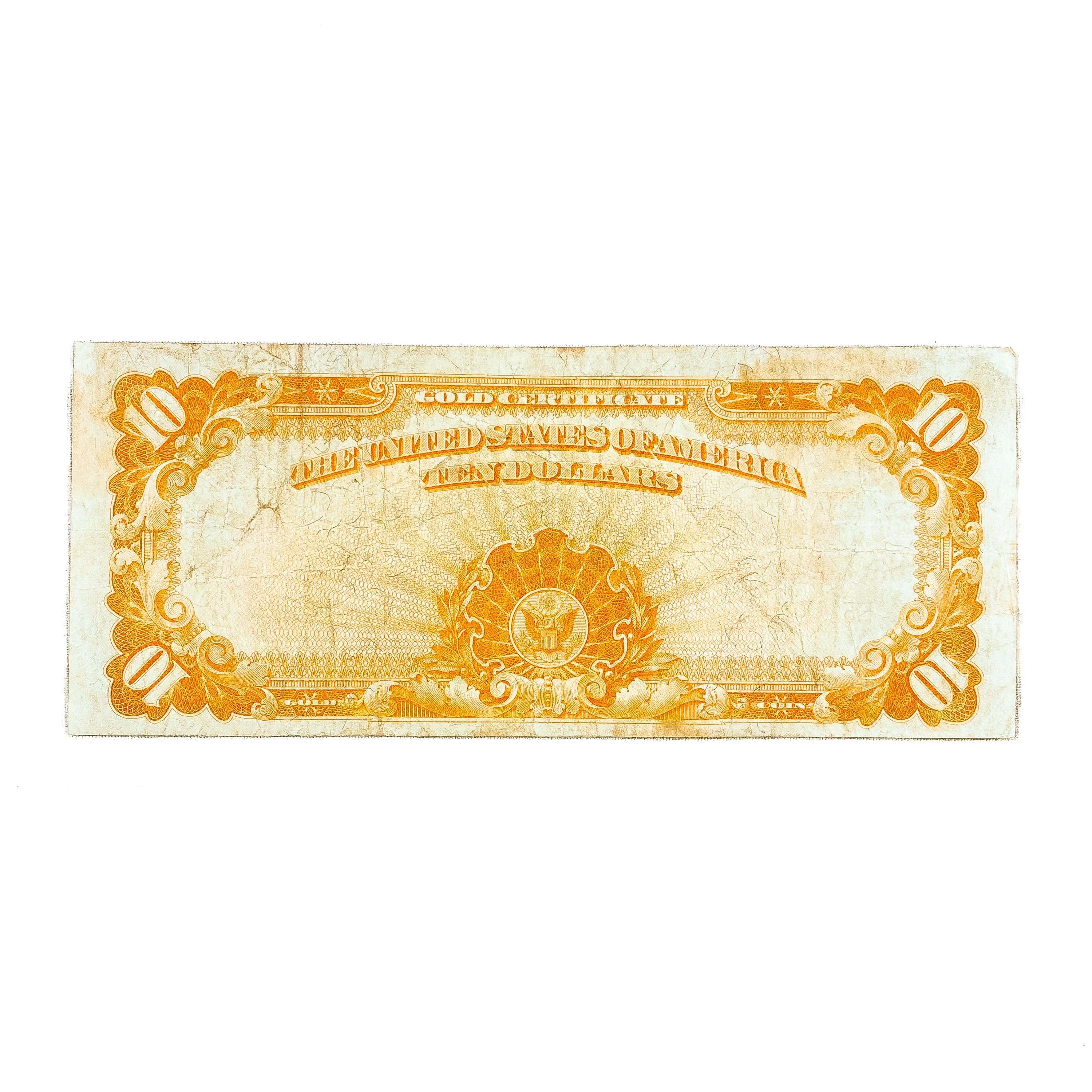 1907 $10 GOLD CERT. NOTE EF