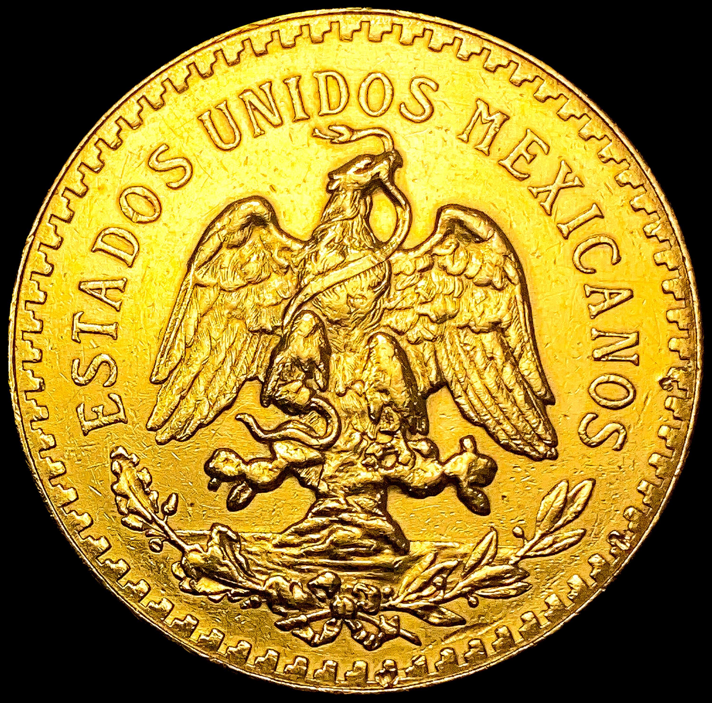 1947 Mexico 1.2057oz Gold 50 Pesos CLOSELY UNCIRCU