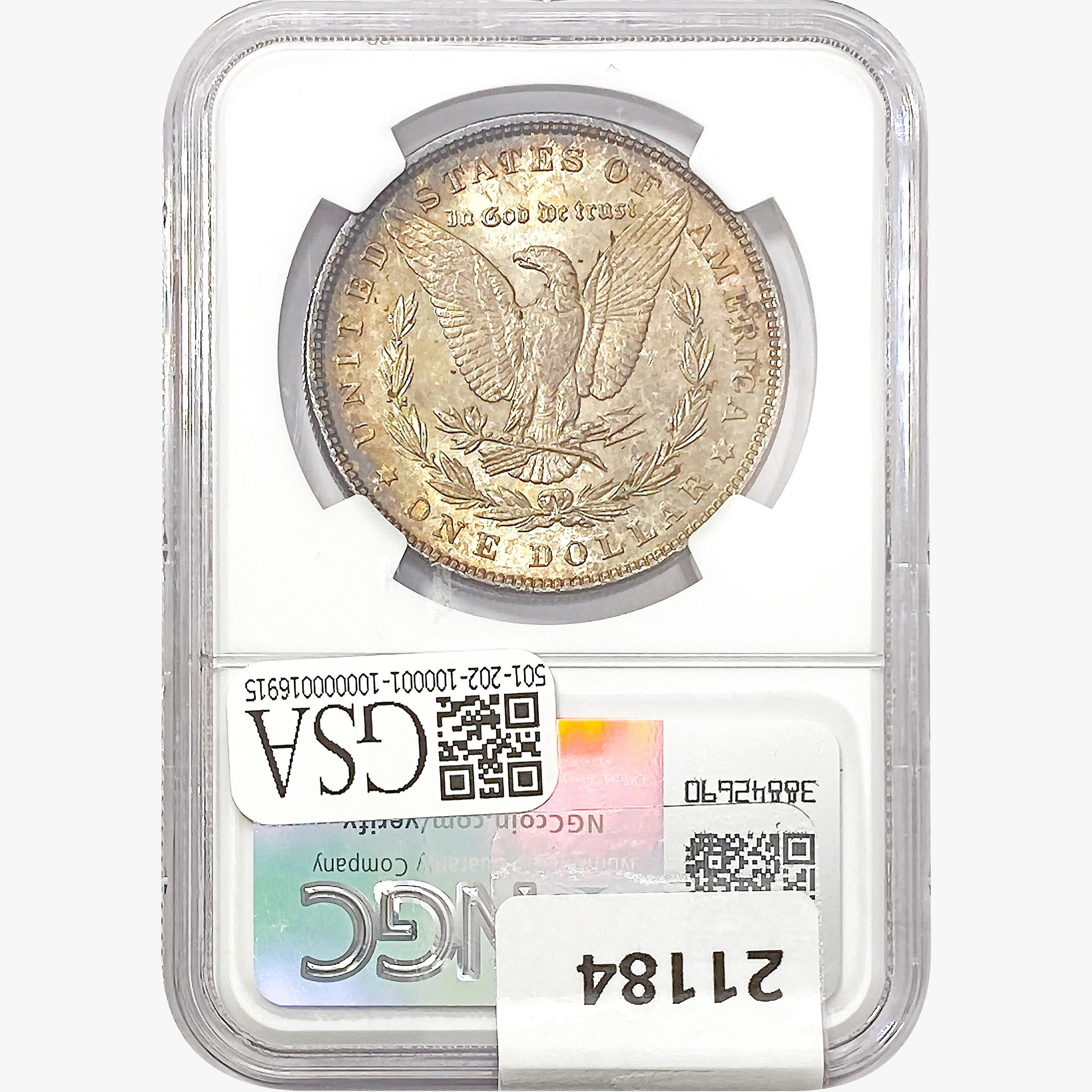 1890 Morgan Silver Dollar NGC MS62