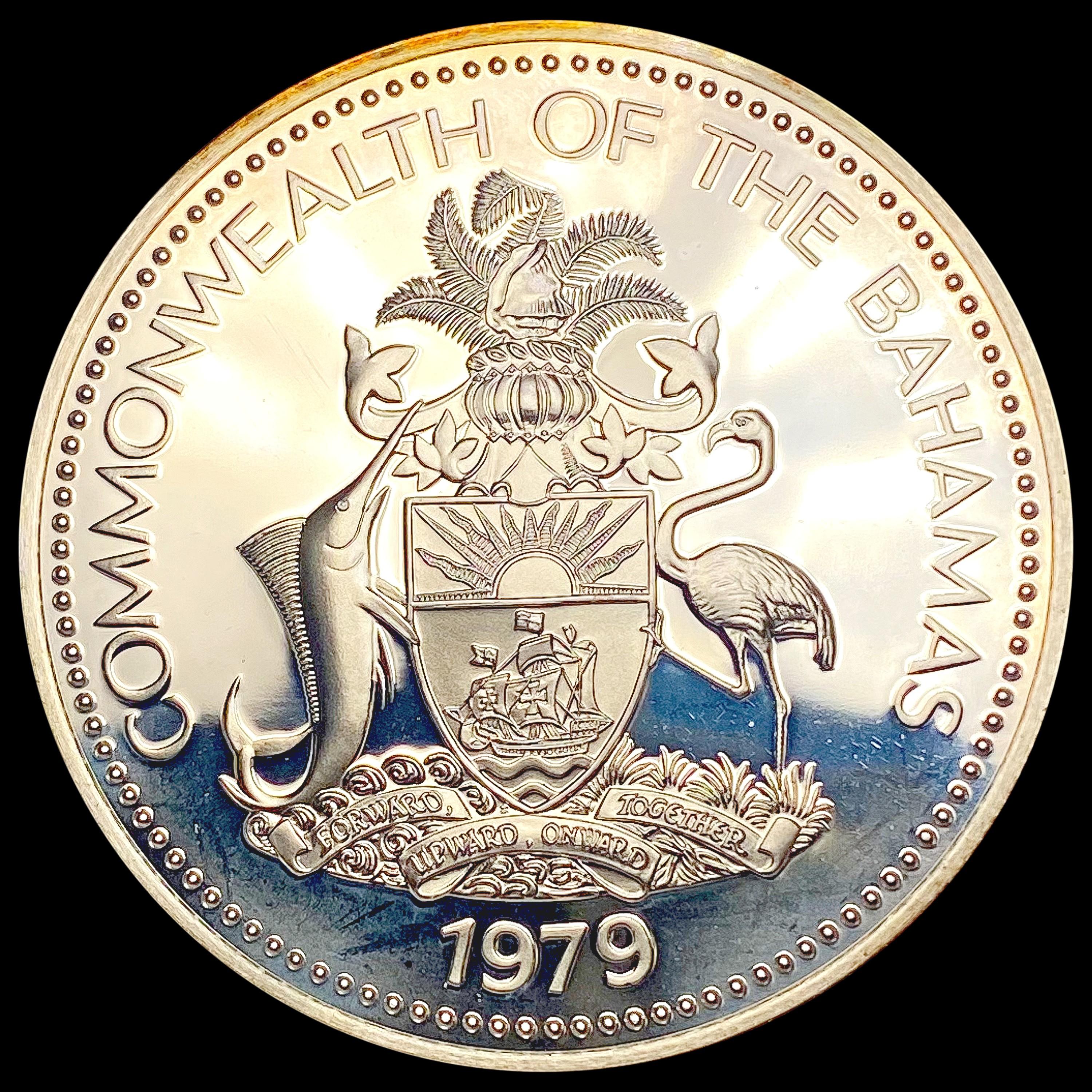 1979 Bahamas Silver $5 GEM PROOF