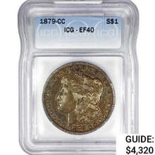 1879-CC Morgan Silver Dollar ICG EF40
