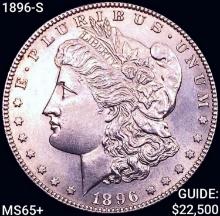 1896-S Morgan Silver Dollar GEM BU +