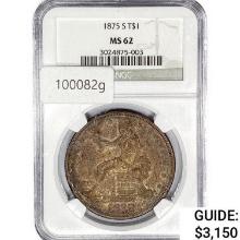 1875-S Silver Trade Dollar NGC MS62