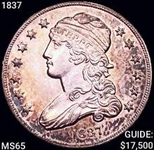 1837 Capped Bust Quarter GEM BU