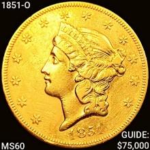 1851-O $20 Gold Double Eagle UNCIRCULATED