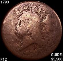1793 Draped Bust Half Cent NICELY CIRCULATED
