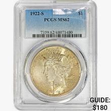 1922-S Silver Peace Dollar PCGS MS62