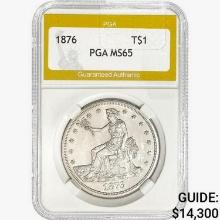 1876 Silver Trade Dollar PGA MS65