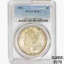 1882 Morgan Silver Dollar PCGS MS63