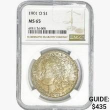 1901-O Morgan Silver Dollar NGC MS65