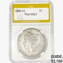 1880-CC Morgan Silver Dollar PGA MS63