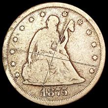 1875-CC Twenty Cent Piece NICELY CIRCULATED