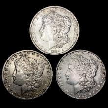 [3] Morgan Silver Dollars [1887-O, [2] 1889] CLOSE