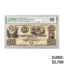 1839-41 $50 REPUBLIC OF TX OBS. NOTE PMG VF30