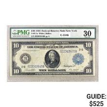1914 $10 FRN NEW YORK, NY PMG VF30