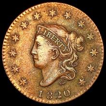 1820 Coronet Head Large Cent CLOSELY UNCIRCULATED