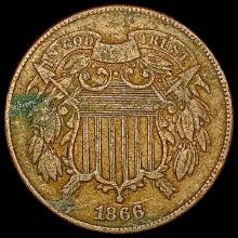 1866 Two Cent Piece LIGHTLY CIRCULATED