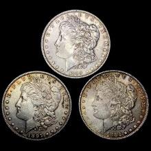 [3] Morgan Silver Dollars [1882, 1889, 1897] UNCIR