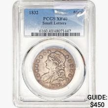 1832 Capped Bust Half Dollar PCGS XF40 SM. Letters