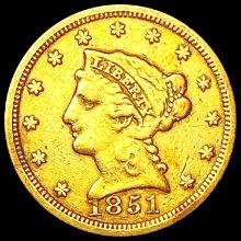 1851 $2.50 Gold Quarter Eagle LIGHTLY CIRCULATED
