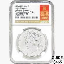 2023-S Silver Peace Dollar NGC REV PF70 AR, Two-Co