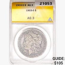 1903-S Morgan Silver Dollar ANACS AG3