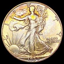1939-D Walking Liberty Half Dollar CLOSELY UNCIRCU