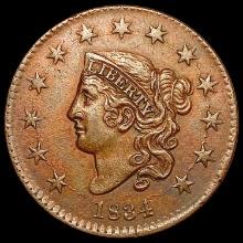 1834 Coronet Head Large Cent CHOICE AU