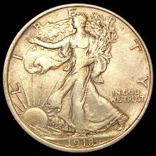 1918-D Walking Liberty Half Dollar CLOSELY UNCIRCU
