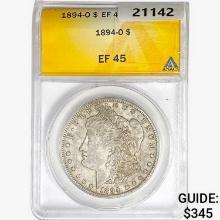 1894-O Morgan Silver Dollar ANACS EF45