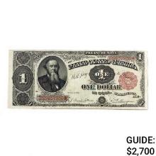 1891 $1 STANTON TREASURY COIN NOTE AU
