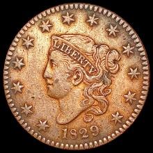 1829 Coronet Head Large Cent NEARLY UNCIRCULATED