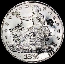 CHOP 1875-S Silver Trade Dollar CHOICE AU