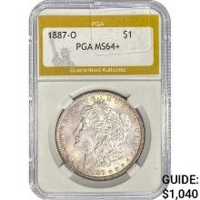 1887-O Morgan Silver Dollar PGA MS64+