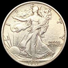 1917-D Walking Liberty Half Dollar CLOSELY UNCIRCU