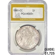 1881-CC Morgan Silver Dollar PGA MS65+