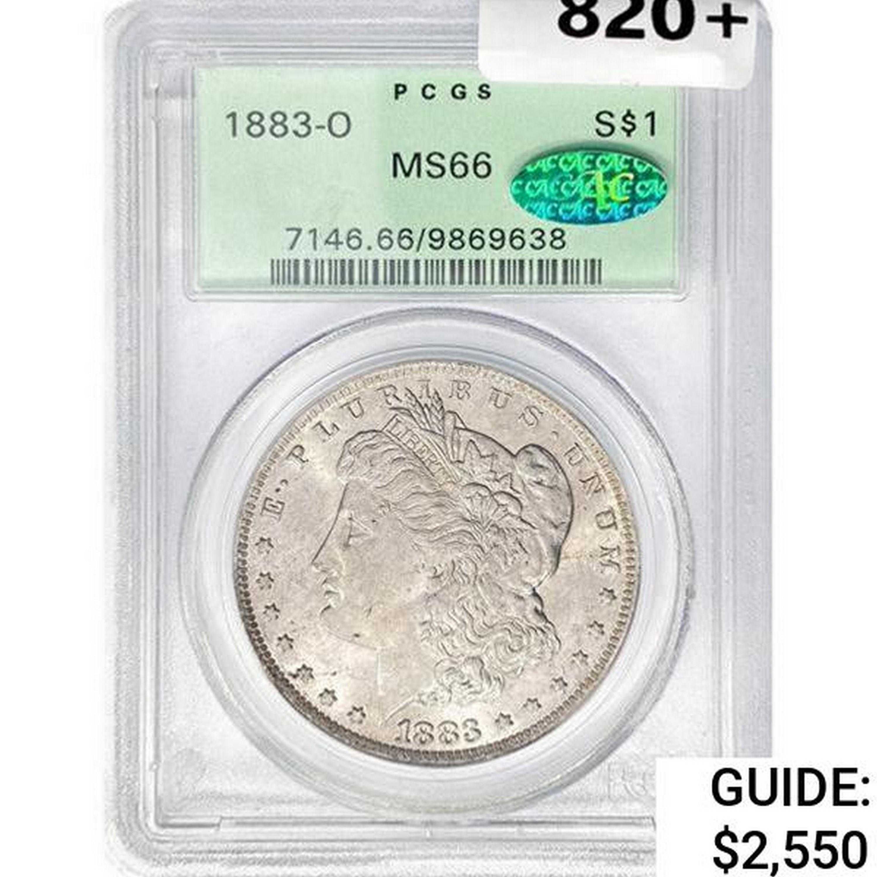 1883-O CAC Morgan Silver Dollar PCGS MS66
