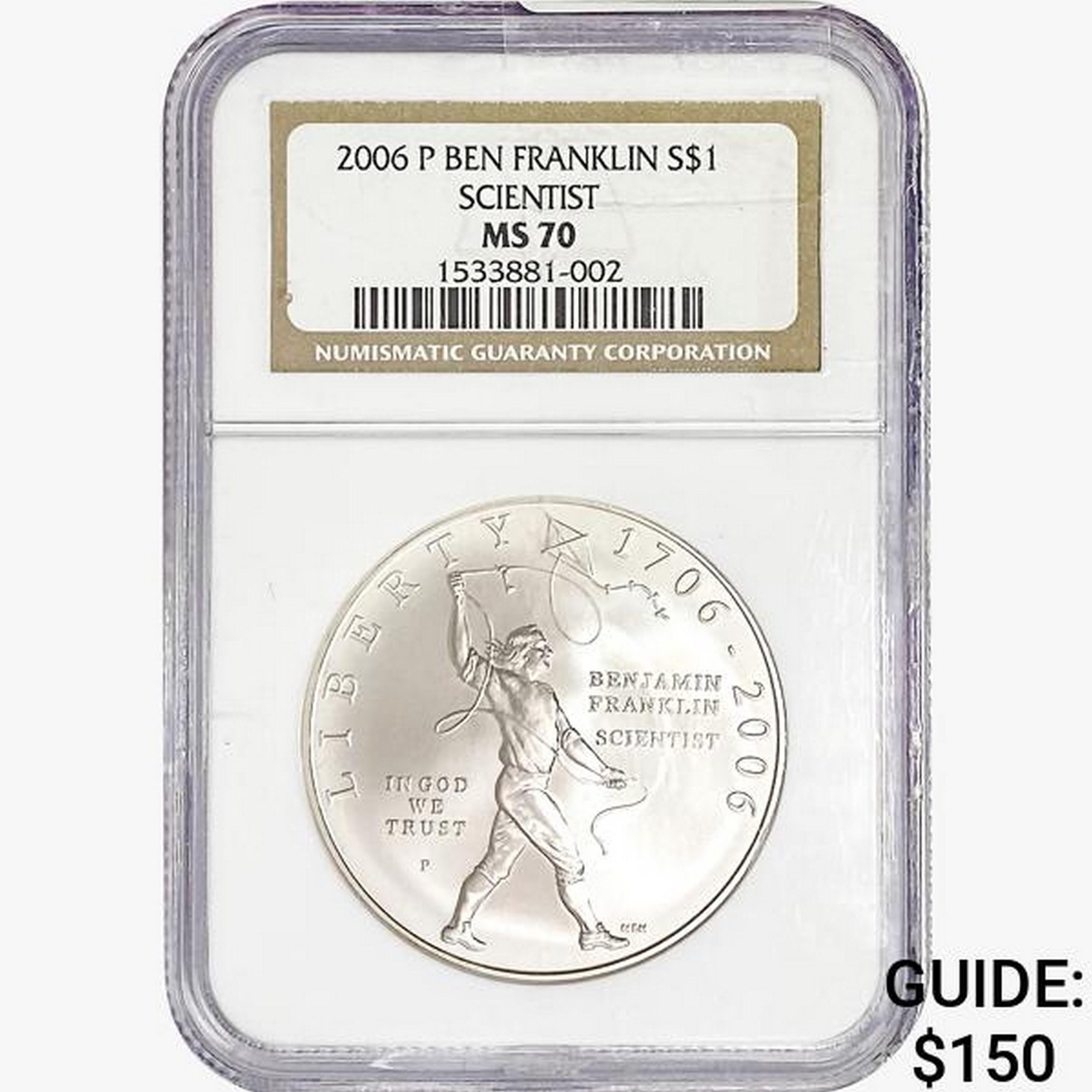 2006-P Franklin Silver Dollar NGC MS70