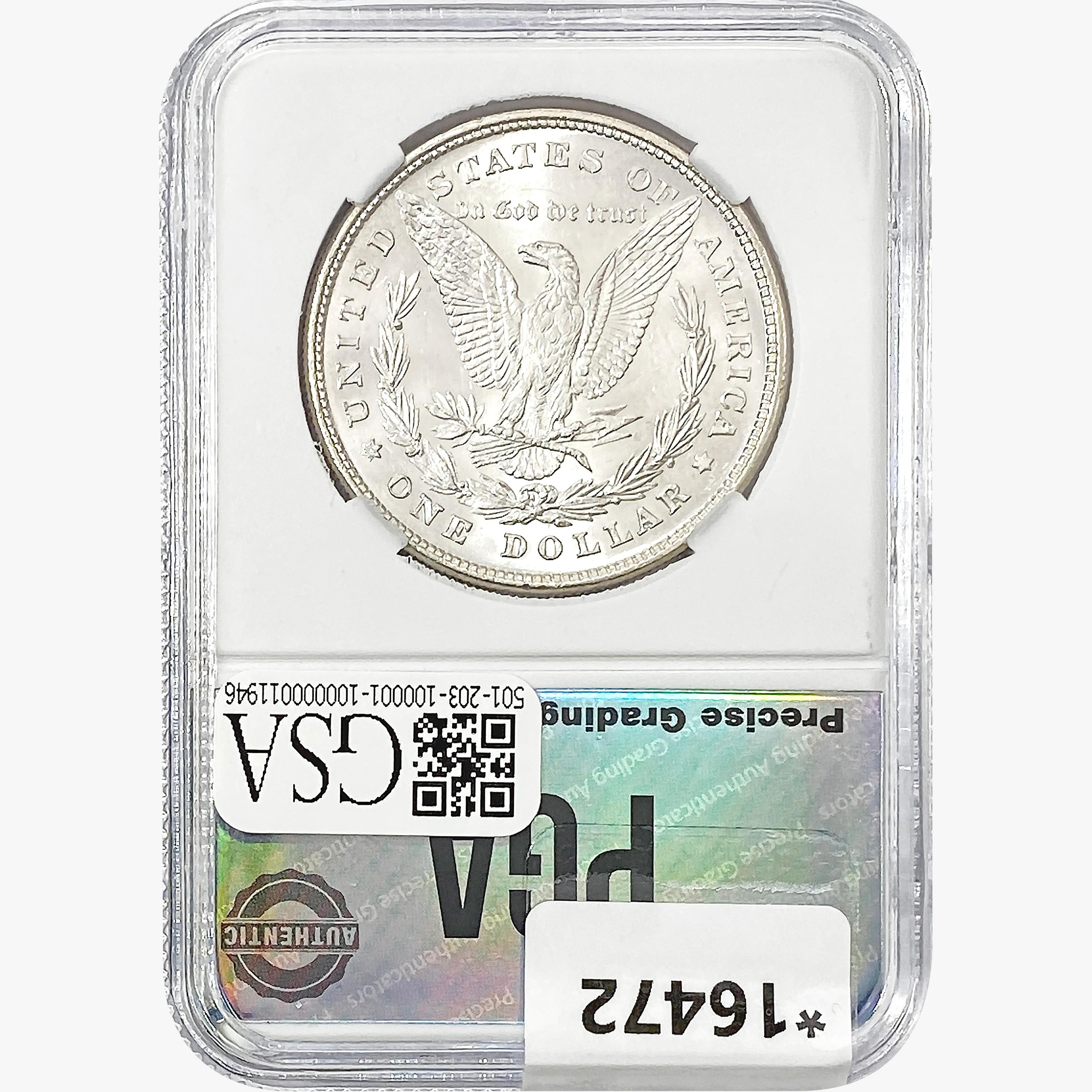 1878 8TF Morgan Silver Dollar PGA MS66 PL
