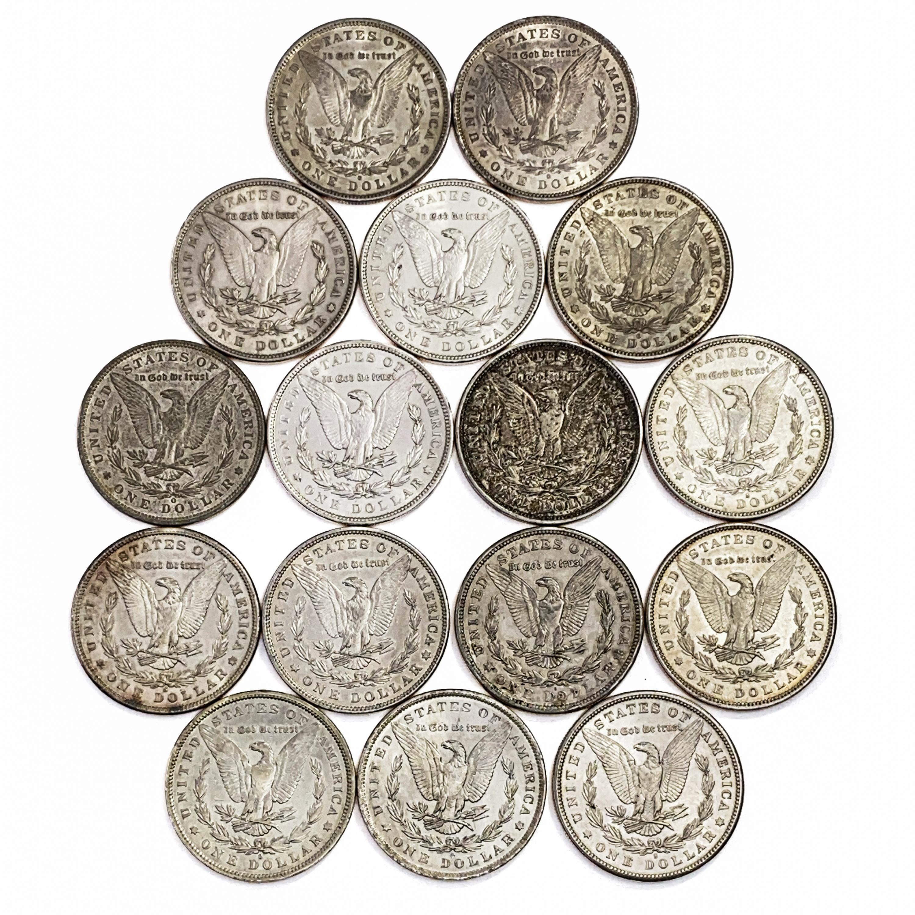 1881-1921 Roll of Morgan Silver Dollars [16 Coins]