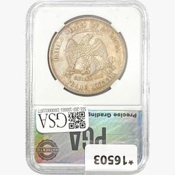 1874 Silver Trade Dollar PGA MS63+ PL