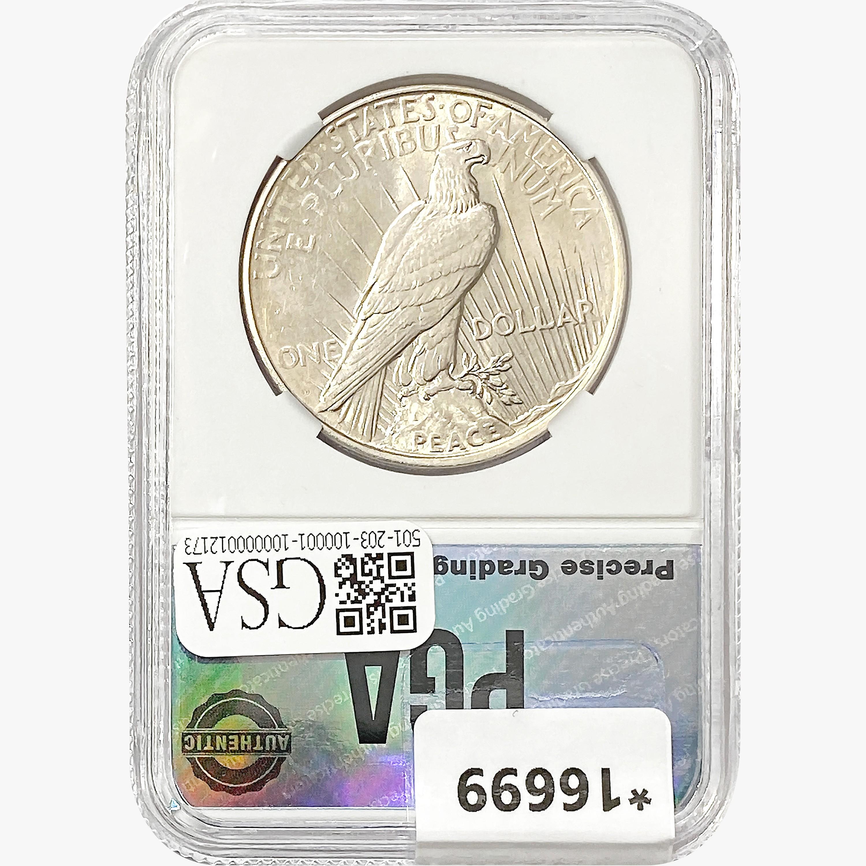 1926-D Silver Peace Dollar PGA MS63