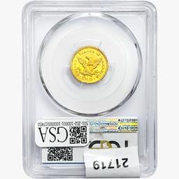1852 $2.50 Gold Quarter Eagle PCGS MS62