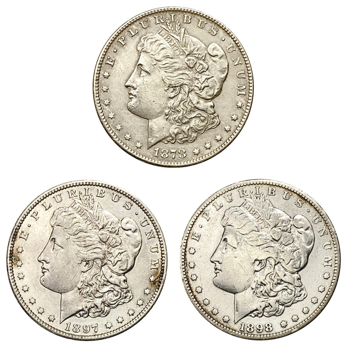 1878-1898 San Fransisco Mint Morgan Silver Dollars