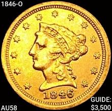1846-O $2.50 Gold Quarter Eagle CHOICE AU