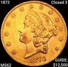 1873 Closed 3 $20 Gold Double Eagle UNCIRCULATED