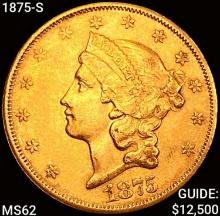 1875-S $20 Gold Double Eagle UNCIRCULATED