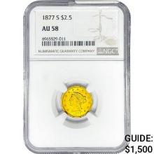 1877-S $2.50 Gold Quarter Eagle NGC AU58